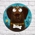 Chocolate Labrador & Bumble Bee - Personalised Pooch Art Clock